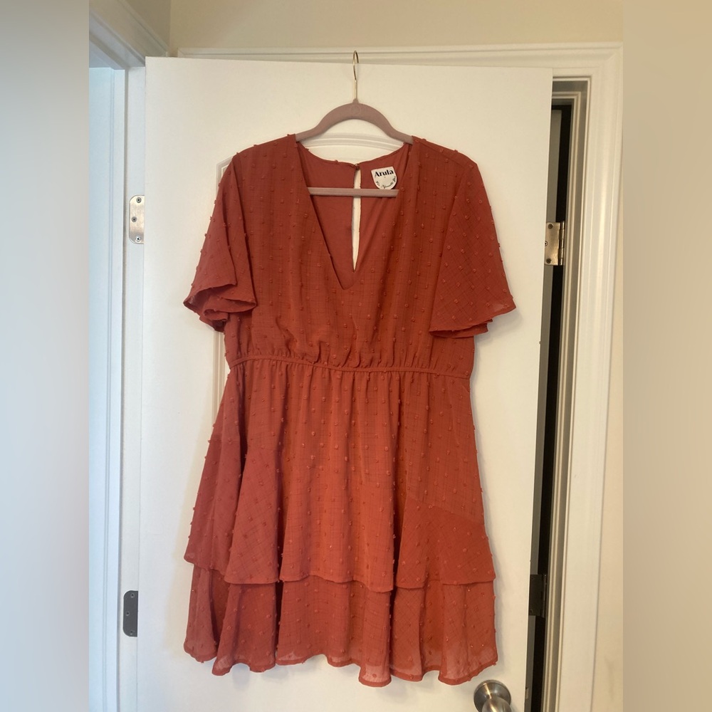 Arula Terracotta Tiered Dress Size X